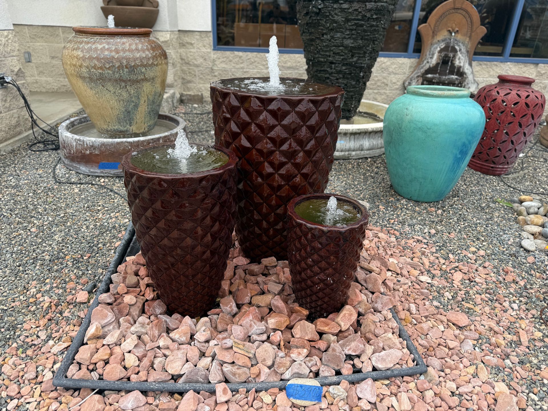 Three jar bubbler fountains at WaterWise